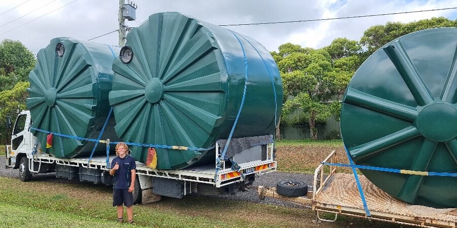 25,000 litre rainwater tanks